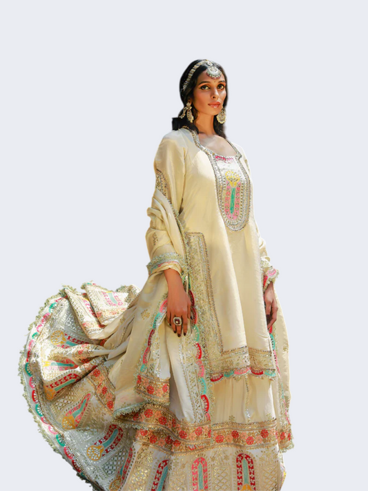 Amber Regal Cream Anarkali