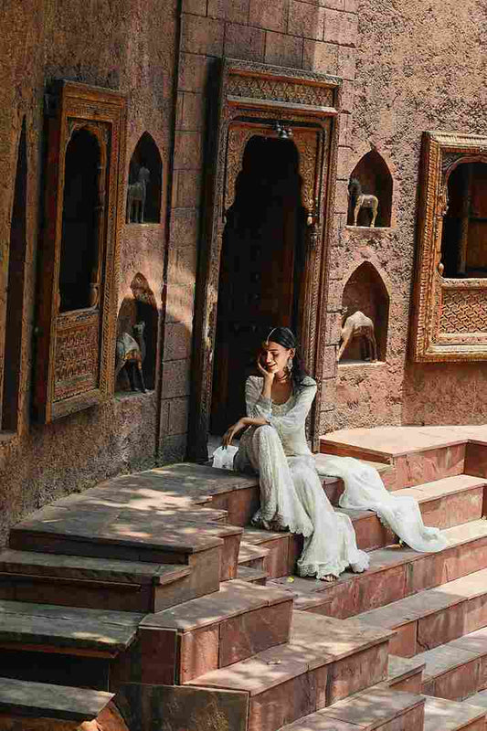 Amber Ivory Elegance – Gharara