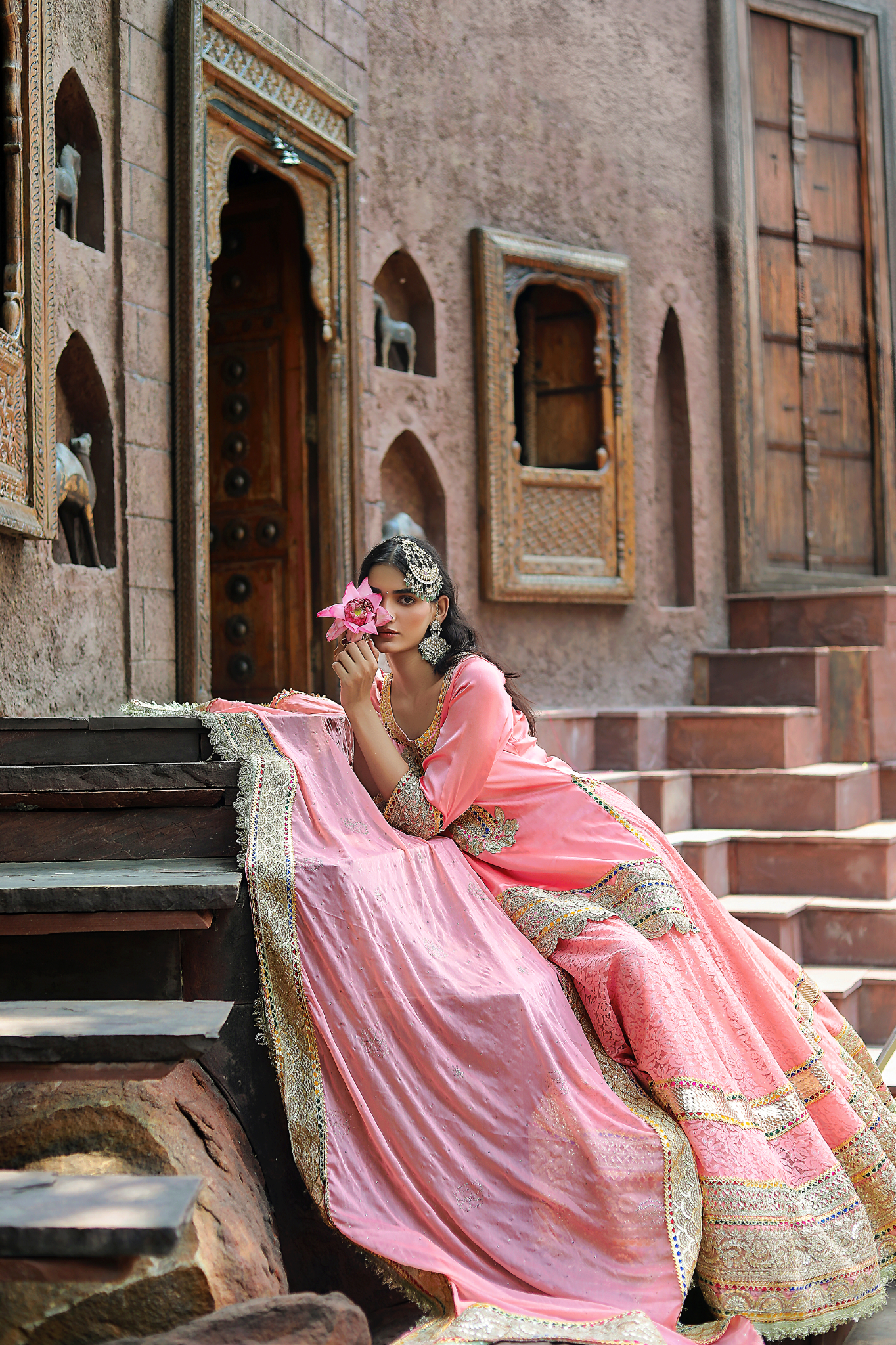 Amber Royal Anarkali Set – Heritage Meets Elegance